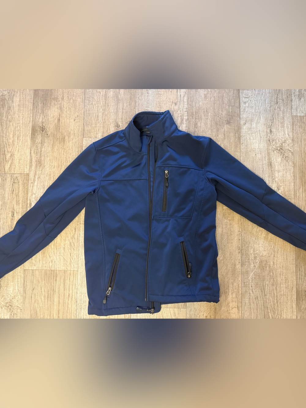 Men's Navy Softshell Jacket - Lightweight Windproof